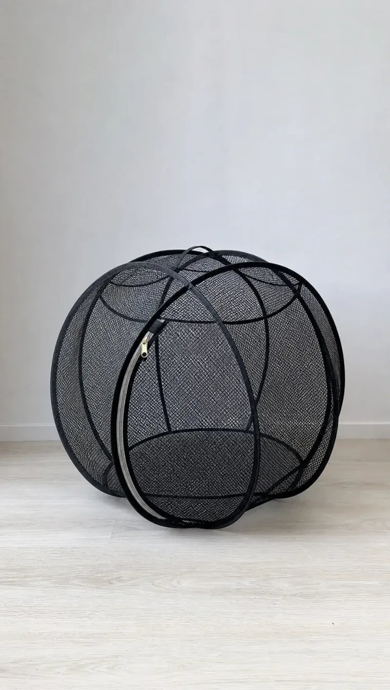 Black Purrpod mesh playpen