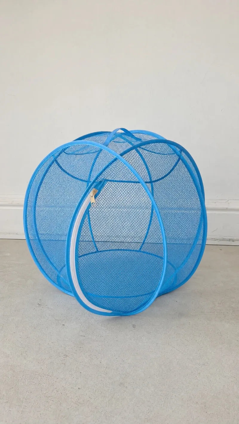 Blue Purrpod mesh playpen